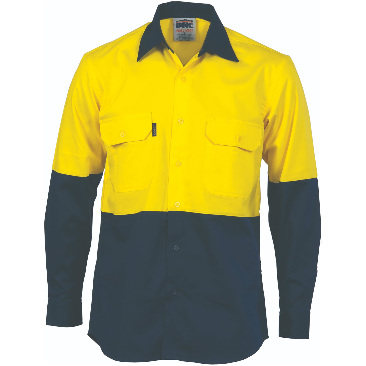 HiVis Cool-Breeze Vertical Vented Cotton Shirt - Long sleeve 3732