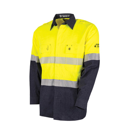 Lightweight PPE1 Two Tone FR Shirt With Segmented FR Reflective Tape BW2505T1