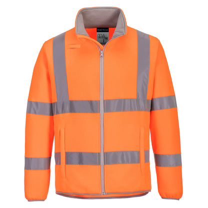 EC70 - Eco Hi-Vis Polar Fleece Jacket Orange (36 PET Bottles are recycled to make this product)