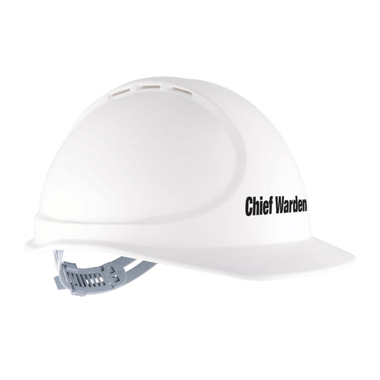 HPFPRGTE03CW GTE3 Chief Warden Essential Type 1 ABS Vented Hard Hat With Slide Lock Harness