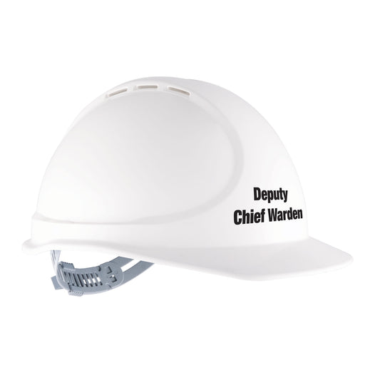 HPFPRGTE03DCW GTE3 Deputy Chief Warden Essential Type 1 ABS Vented Hard Hat With Slide Lock Harness